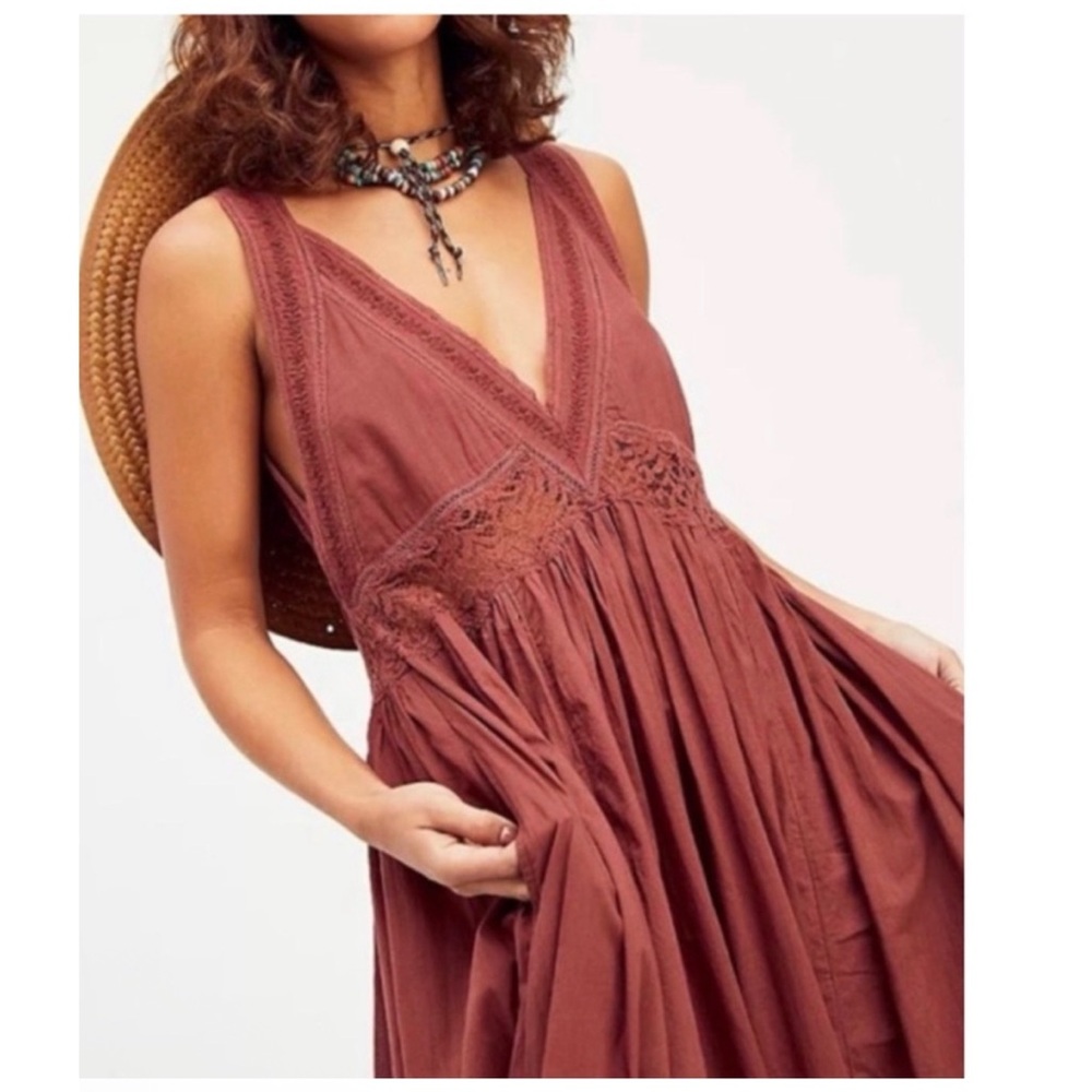 Free People Rust Brown Maxi Dress - Picture 3 of 7
